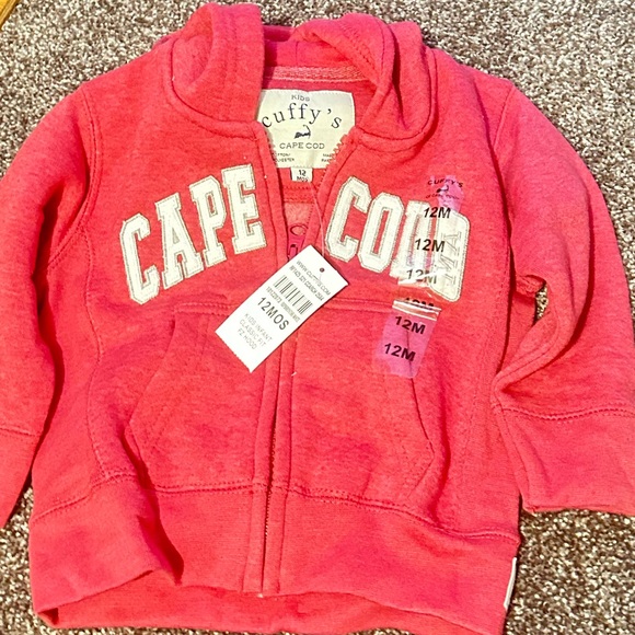 Cuffys Cape Cod Zip Up pink sweater 12 months - Picture 2 of 4